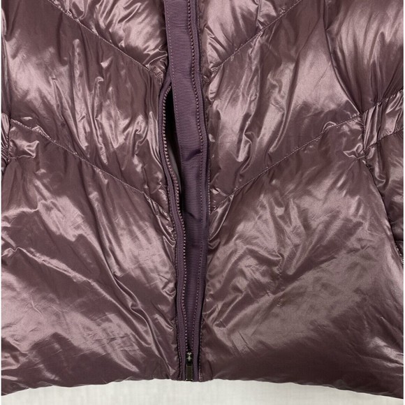 Athleta Lofty Down Puffer Jacket Womens XX Small Metallic Volcanic Mauve - Picture 4 of 13